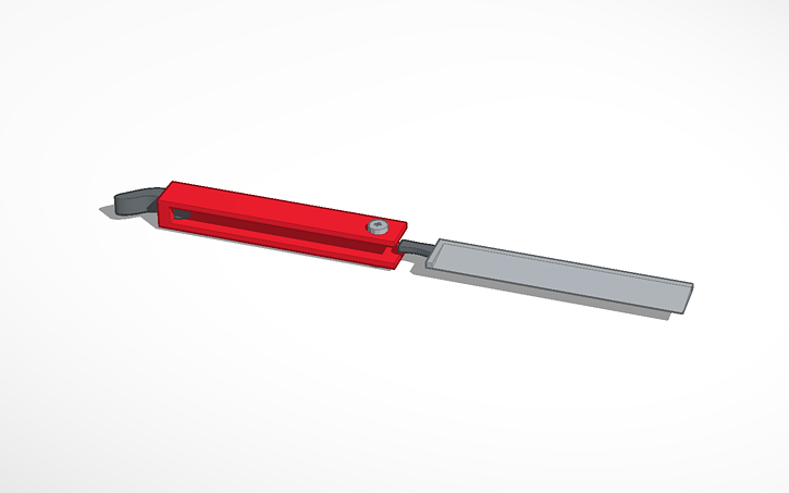 3D design Straight Razor - Tinkercad