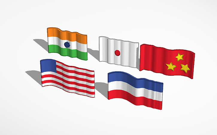 3D design Flags!!!!!! - Tinkercad