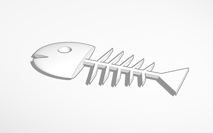 3D design Fish bone - Tinkercad
