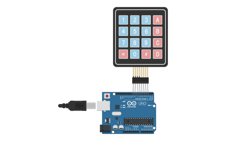 Circuit design Keypad Assyfa - Tinkercad