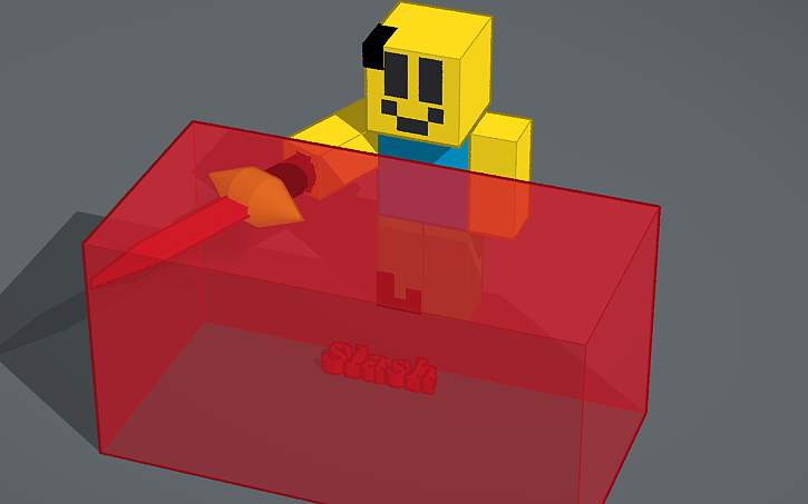 3D design Tinkercasted killer LC Slash hitbox - Tinkercad