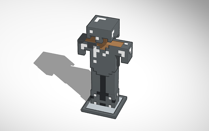 3D design Minecraft Armor Template - Tinkercad