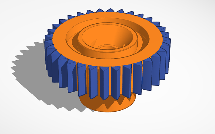 3D design ECG paper gear - Tinkercad