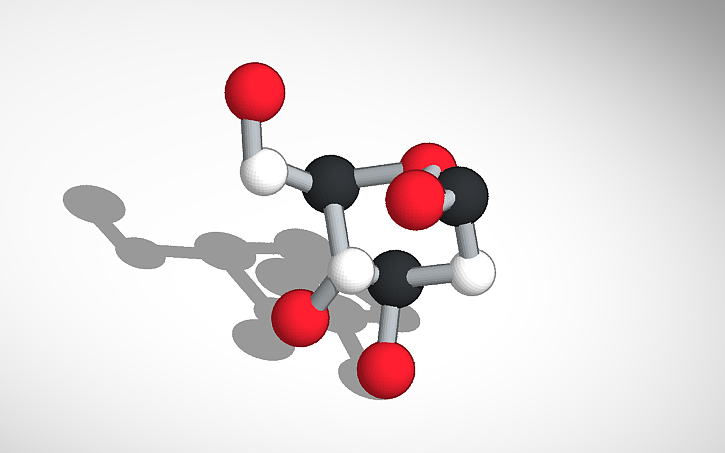 3D design Carbohydrate Simple Structure - Tinkercad