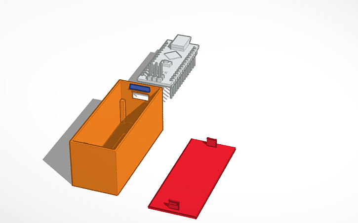 3D design Arduino Nano Housing with pin header cut-out - Tinkercad