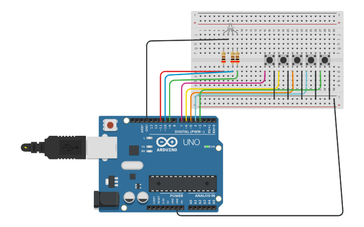 Circuit design switch led - Tinkercad