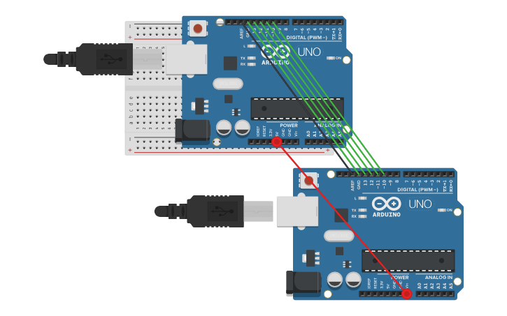 Circuit design SPI - read and Write sepados - Tinkercad