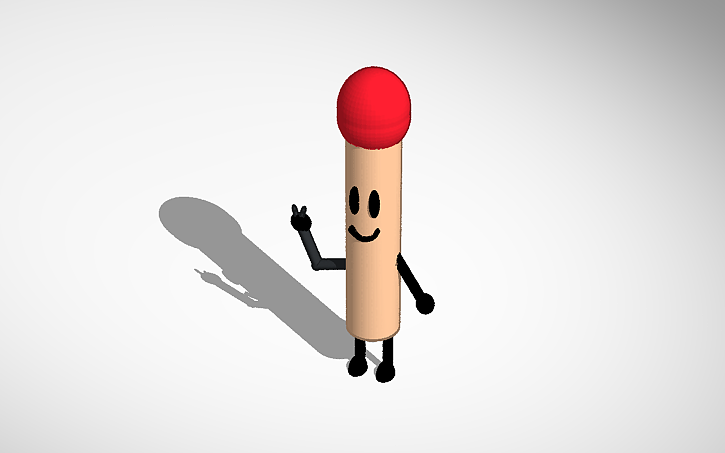 3D design Match BFDI - Tinkercad