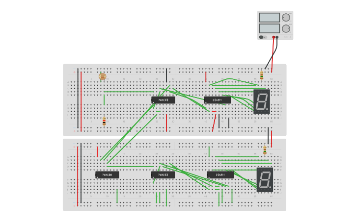 Circuit design object counter - Tinkercad