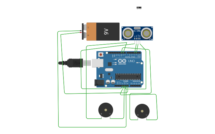 Circuit design shoe sensor - Tinkercad