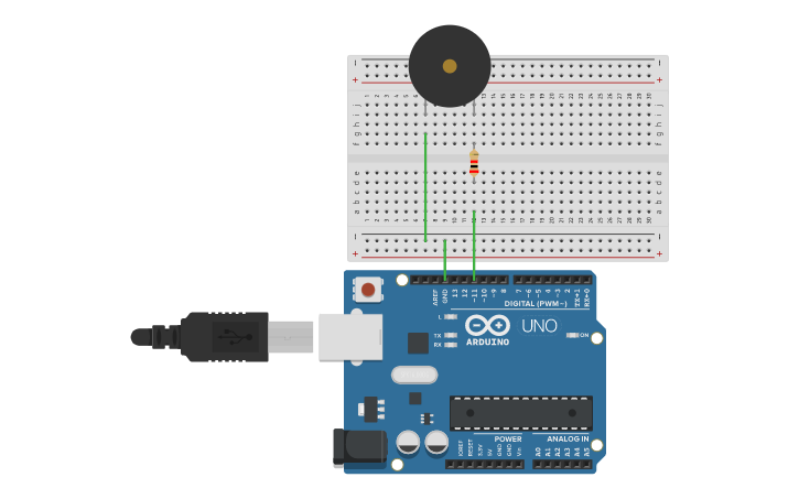 Circuit design Rick-Roll Arduino - Tinkercad