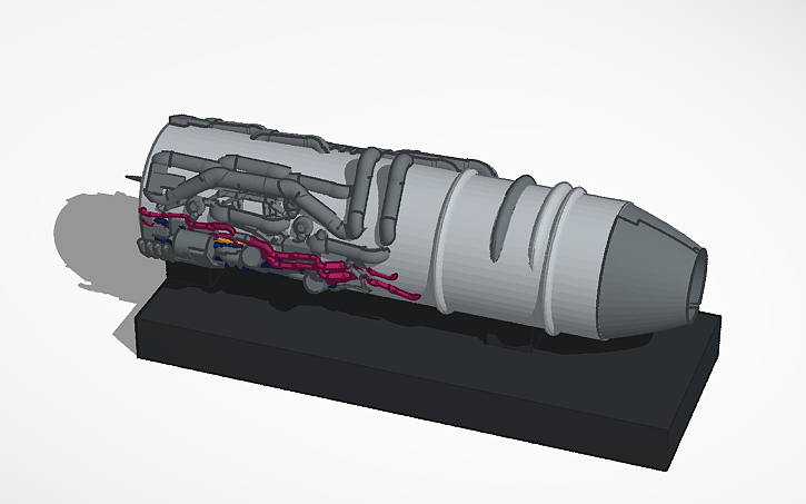 3D design F-16 engine - Tinkercad