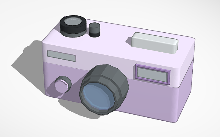 3D design Cute Camera💕 - Tinkercad