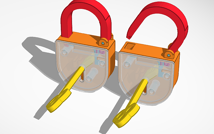 Simple Lock 3d Design 3D design lock with key - Tinkercad