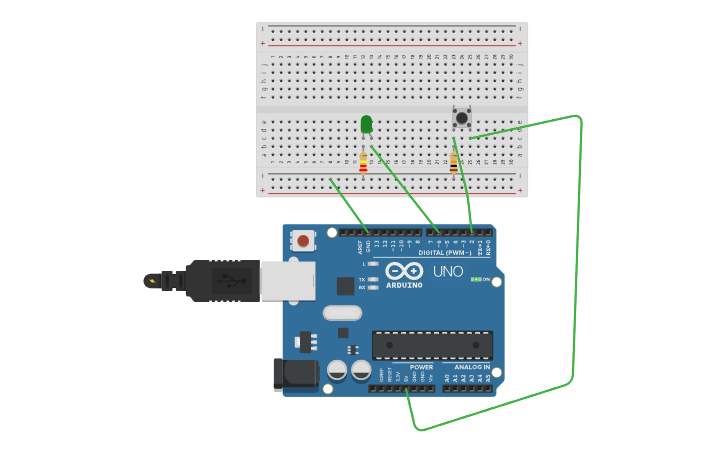 Circuit design tarea 2 cesar gonzalez led y pulsador - Tinkercad