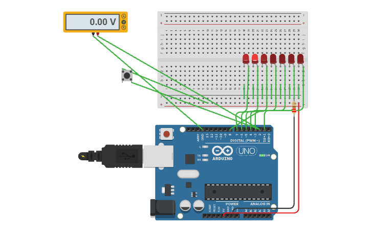 Circuit design Blinking LED - Tinkercad