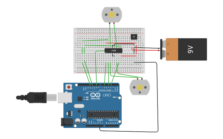 Circuit design motor_driver - Tinkercad