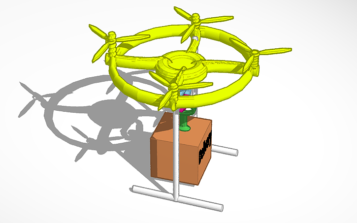 3D design Delivery Drone - Tinkercad