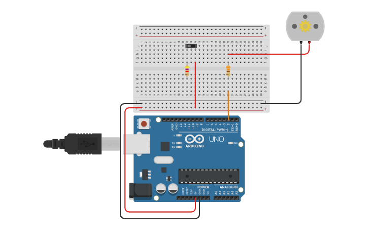 Circuit design Spin Direction Control - Tinkercad