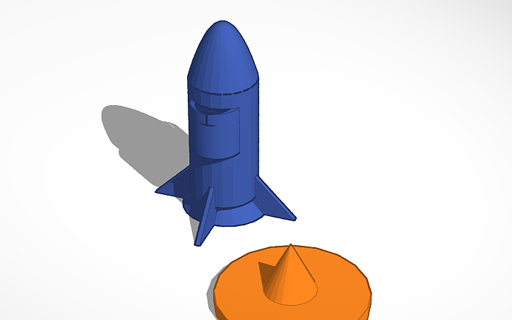 3D design rickroll rocket - Tinkercad