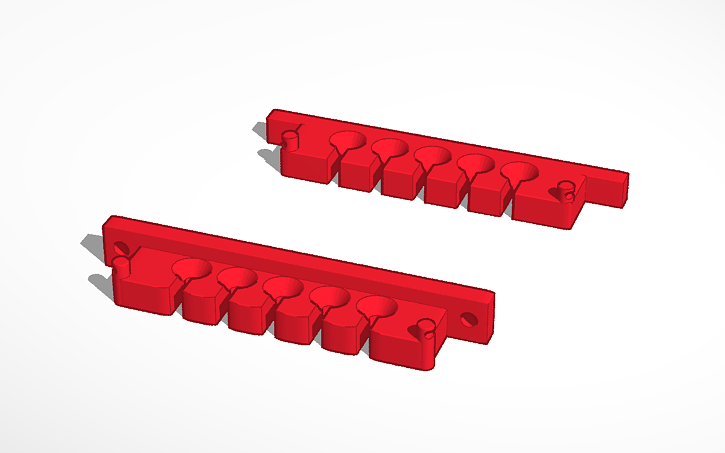 3D design cable comb - Tinkercad