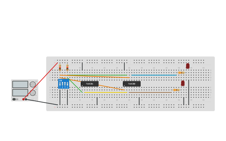 Circuit design Demultiplexer - Tinkercad