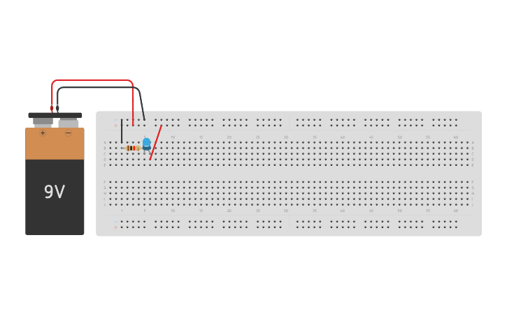 Circuit design circuito simple - Tinkercad