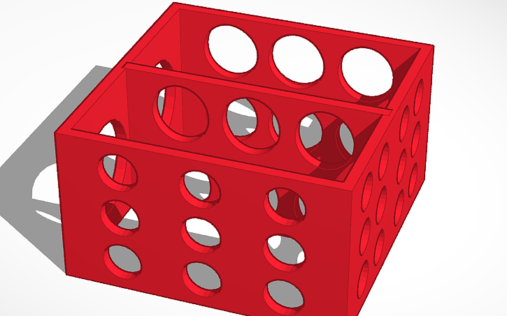 3D design Tube rack - Tinkercad