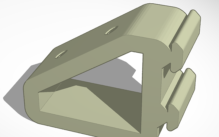 3D design slanted side spool holder - Tinkercad