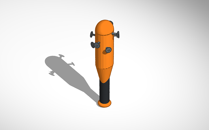 3D design spiked baseball bat - Tinkercad