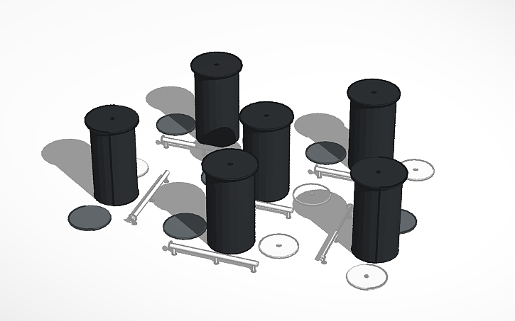 3D design party poppers - Tinkercad