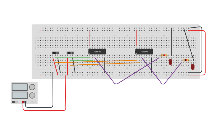 Circuit design K-Map - Tinkercad
