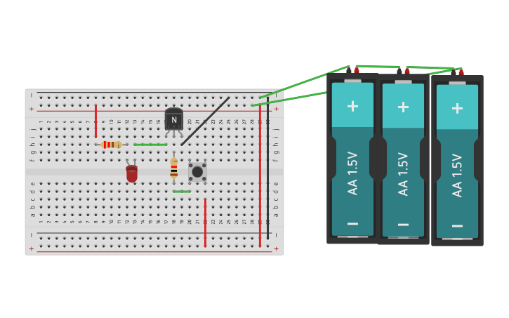 Circuit design Transistor - Tinkercad