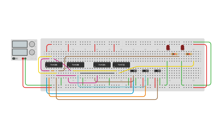 Circuit design Design a full subtractor Using Gates - Tinkercad