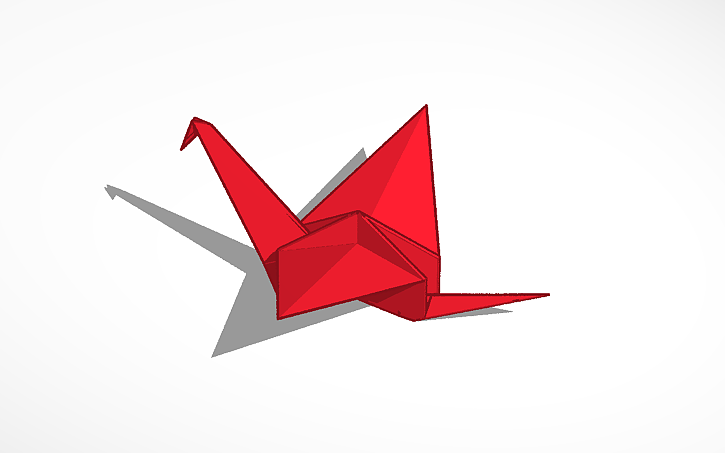 3D design Copy of Origami Crane - Tinkercad