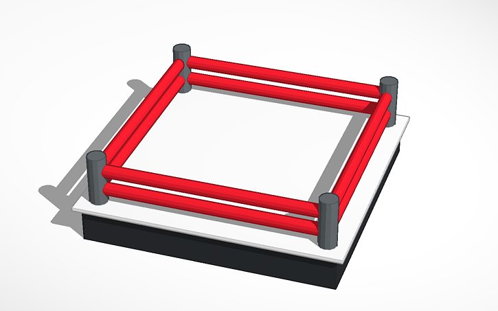 3D design Boxing Ring - Tinkercad