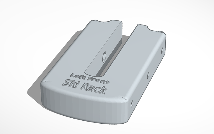 3D design Left Front Sled-Ski Rack for LINQ system - Tinkercad