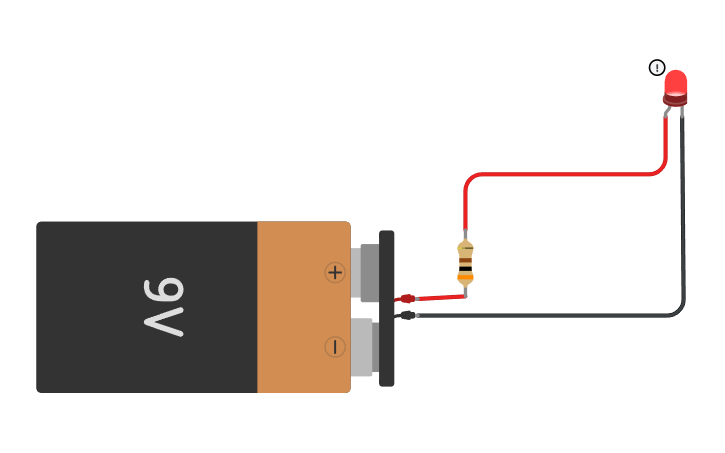 Circuit design LED 1 - Tinkercad