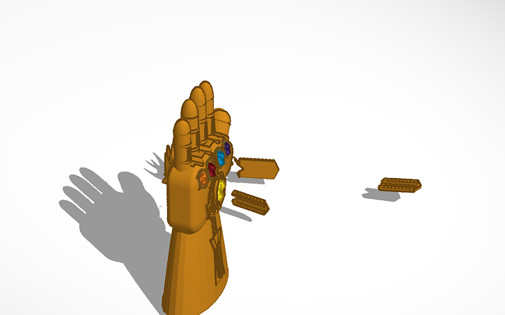 3D design infinity gauntlet - Tinkercad