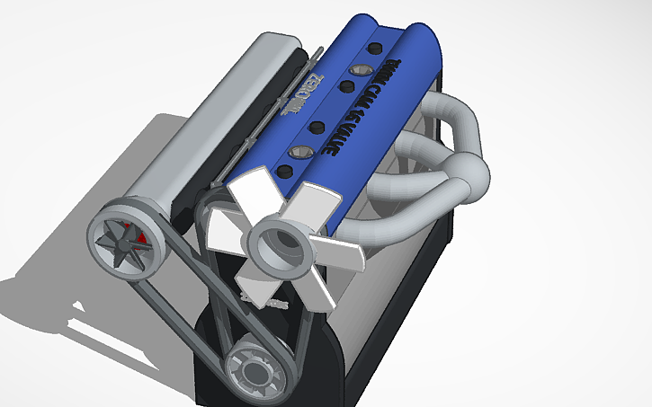 Engine Z3d 3D design Z3.5-4AGES 1.8L Blue Top (Engine3) - Tinkercad