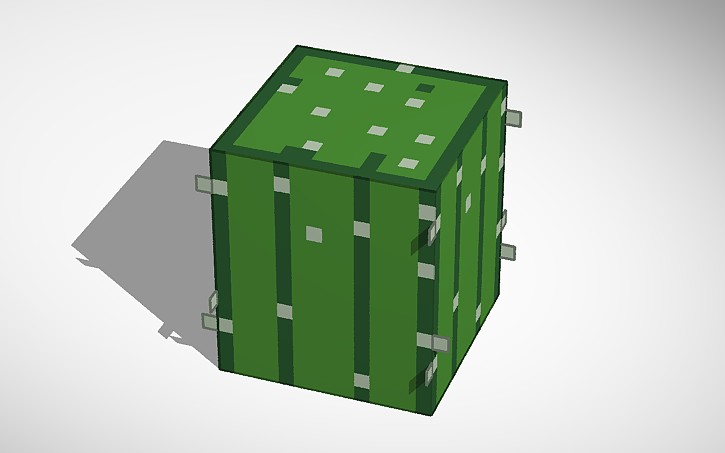 3D design Minecraft cactus block - Tinkercad