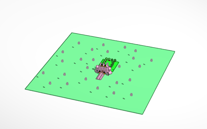 709 Tinker 3D design chubby's castle - Tinkercad