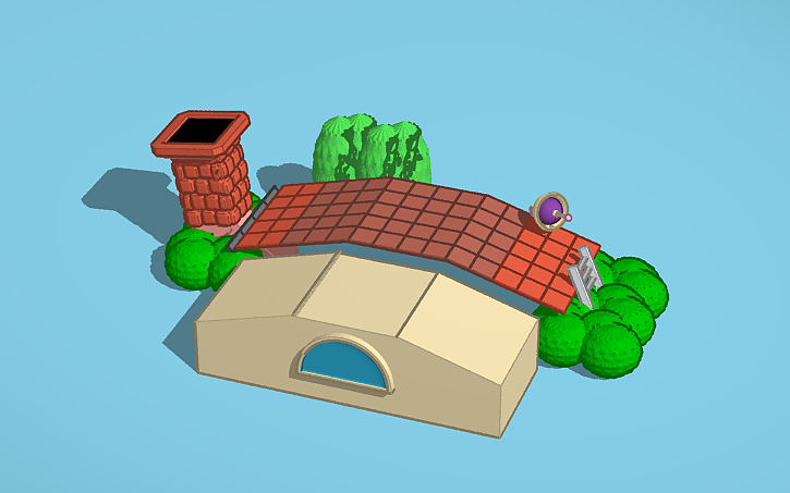3D design Crazy dave roof (Night) - Tinkercad