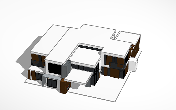 Modern Tinker 3D design Modern House - Tinkercad