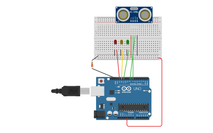Circuit design Circuit 1 Blinking an LED - Tinkercad