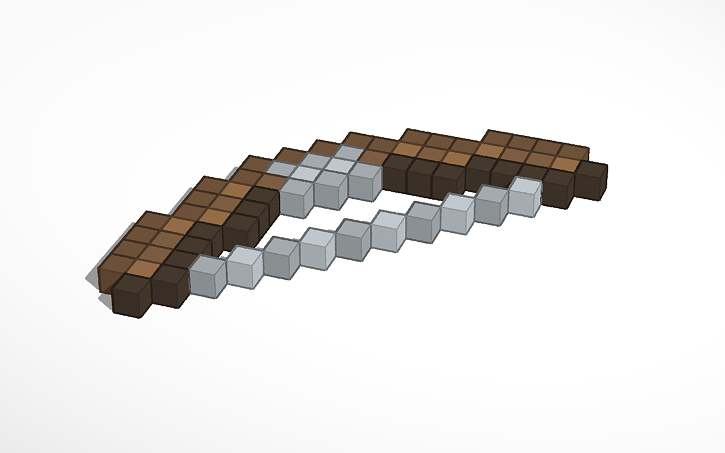 3D design minecraft bow - Tinkercad