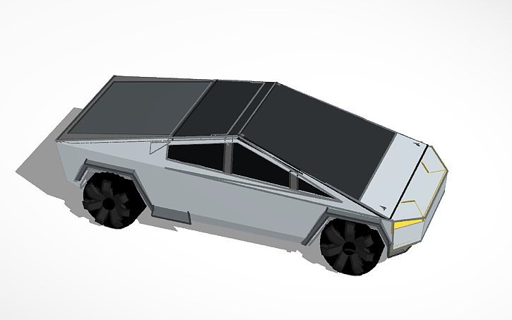 3D design Tesla Cybertruck - Tinkercad