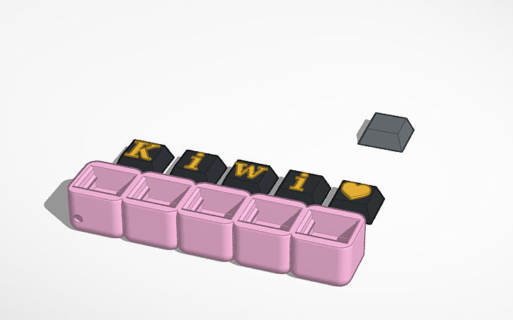 3D design strawberry clicker - Tinkercad