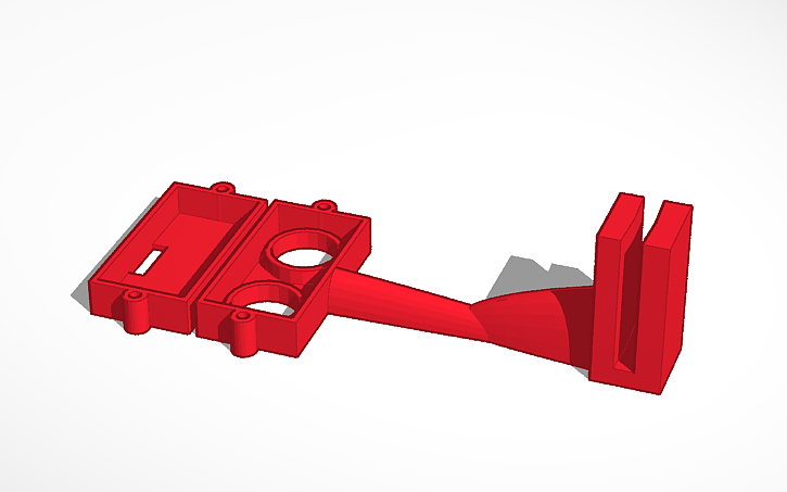 Distance Sensor Cad Model 3D design HC-SR04 ultrasonic distance sensor mount - Tinkercad