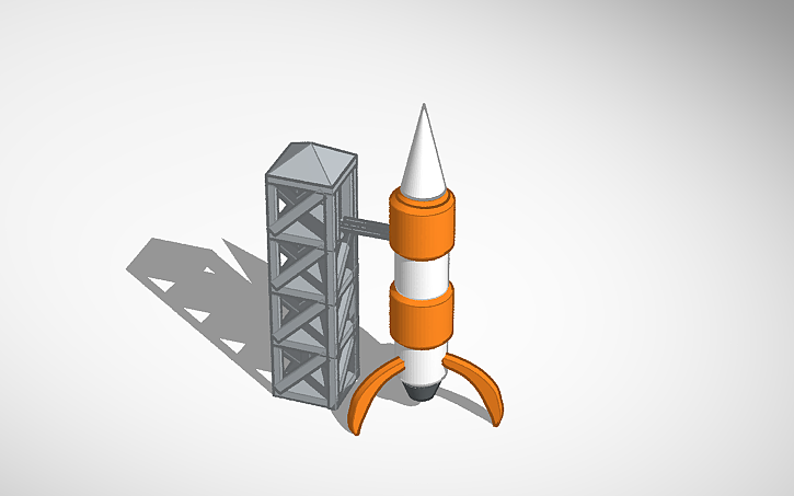 3D design Model Rocket - Tinkercad